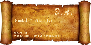Demkó Attila névjegykártya