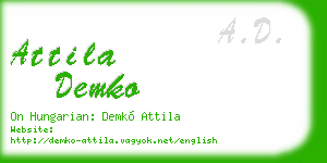 attila demko business card